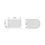 Унитаз подвесной Grossman Thin Rim GR-5602S (520х365х345) тонкий ободок,белый с тонкой крышкой,микролифт,1 место