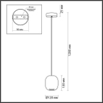 5060/1EA PENDANT ODL24 377 темн.зеленый/черный/металл Подвес GU10 LED 4W COCOON