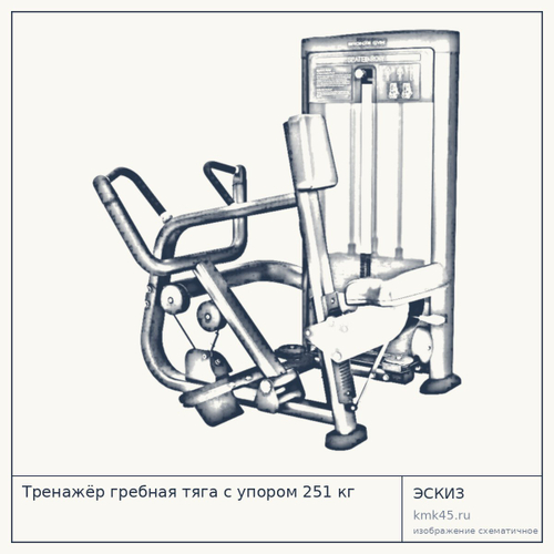 Тренажёр гребная тяга с упором 251 кг — от 221 000 ₽