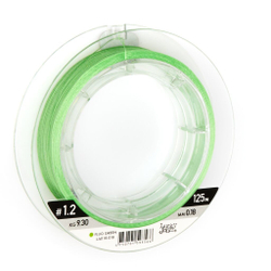 Плетеный шнур LUCKY JOHN Vanrex х8 Fluo Green 125 м - 0,18 мм