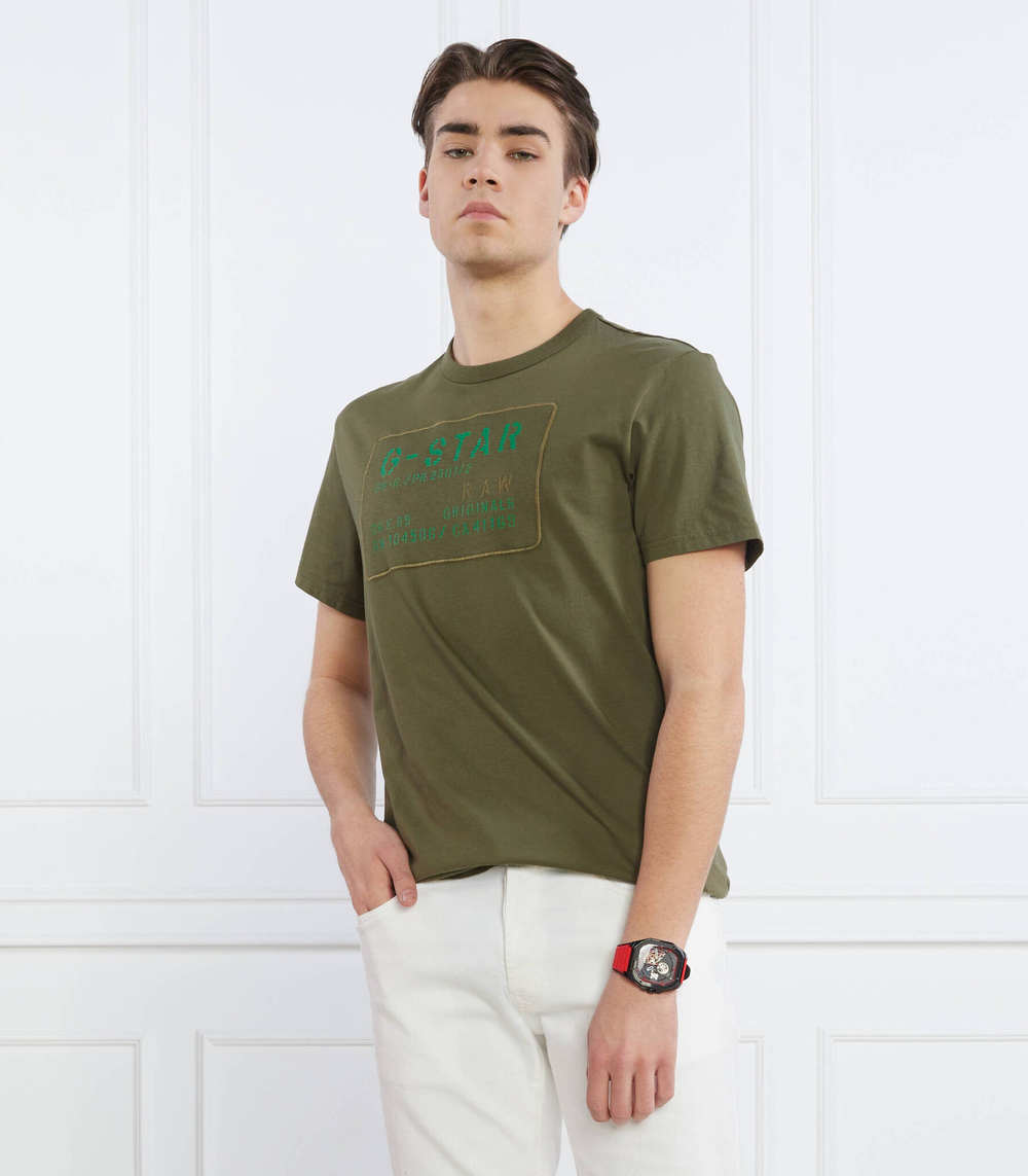 Футболка Applique multi technique rt G- Star Raw - хаки(D22803 336)
