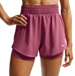 Женские Шорты теннисные Nike Dri-Fit One - pink smoke/white