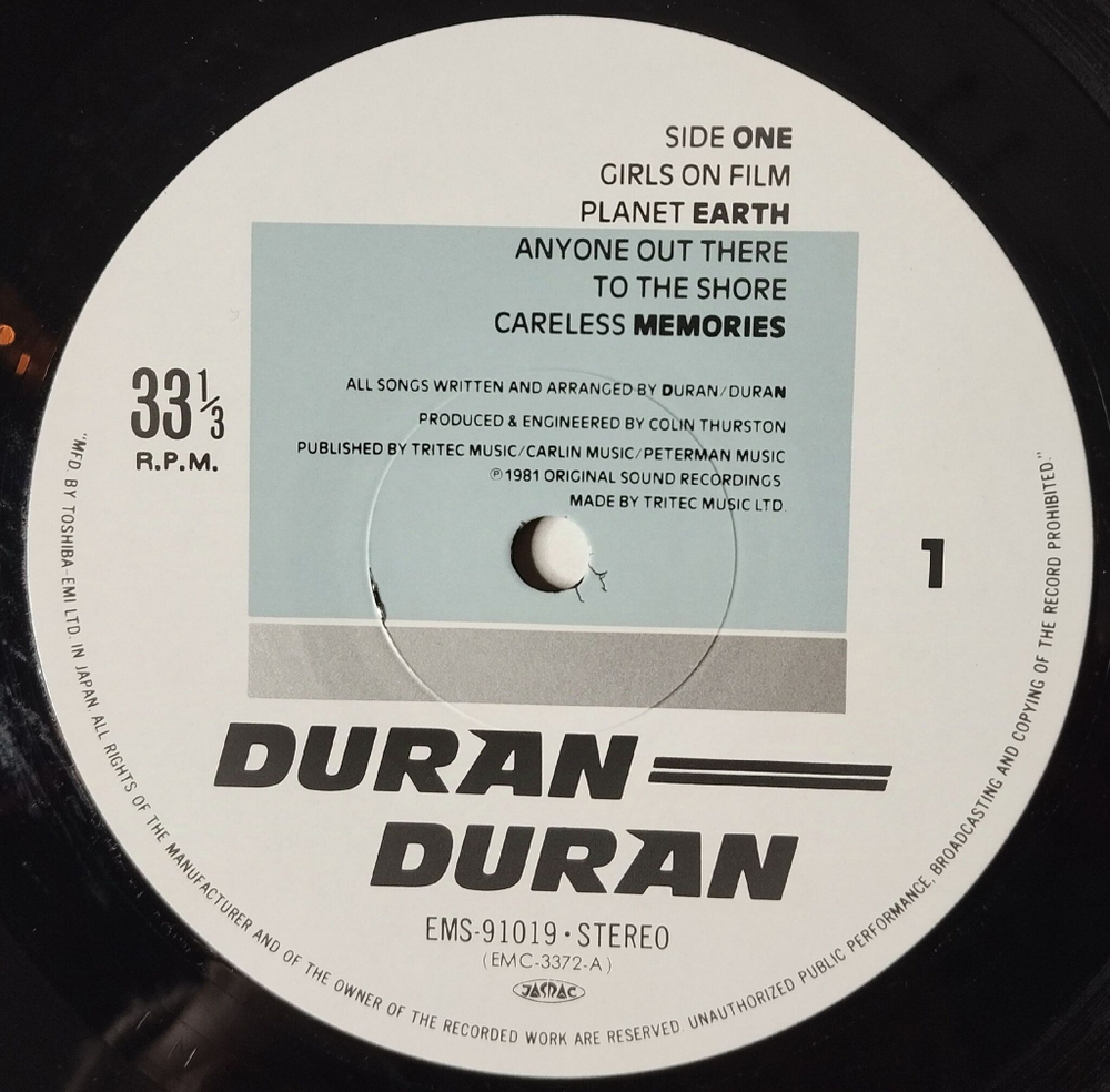 Винтажная виниловая пластинка LP Duran Duran (Japan 1981) (No Obi) Girls On Film