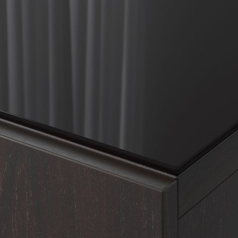 Верхняя панель IKEA BESTA (БЕСТО), Стекло, Черный, 120x40 см