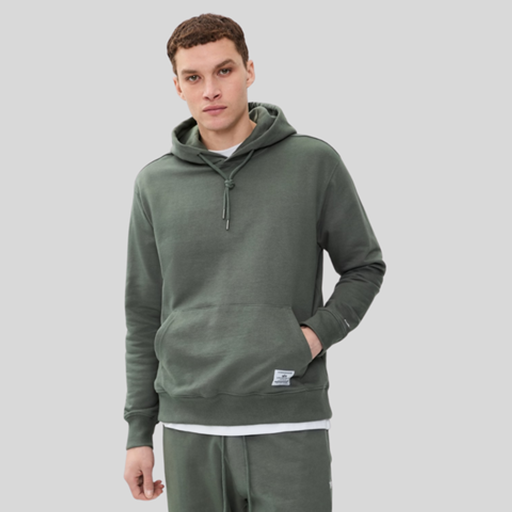 Толстовка Alpha Industries Essential French Terry Hoodie Gen II Field Grey (Полевой Серый)