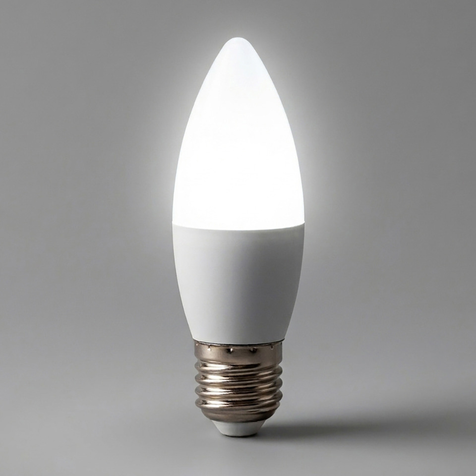Лампа светодиодная LED 7вт Е27 белый матовая свеча LB-97 25759 FERON