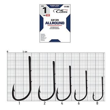 Крючки Cobra ALLROUND CA129  №6, 10 шт.