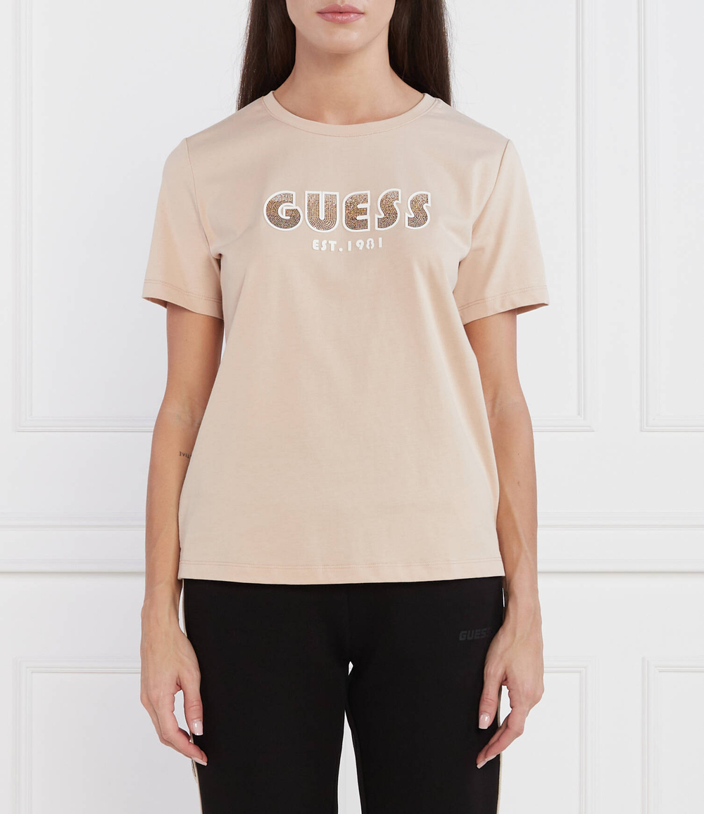Футболка SS CN SHADED LOGO TEE GUESS - бежевый(W3YI39 I3Z14)
