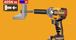 Аккумуляторный бесщеточный ударный гайковерт INGCO CIWLI20451 INDUSTRIAL 20 В 1/2" 405 Нм