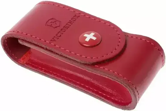 Чехол Victorinox (кожа) на ремень Мод. #4.0520.1 (красный)(35 x 100 x 40 мм)