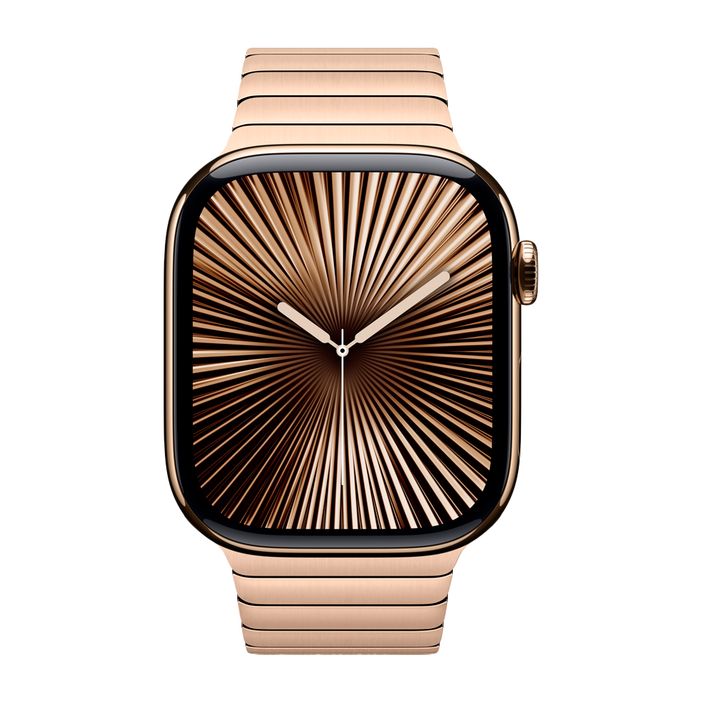 Умные часы Apple Watch Series 10 GPS + Cellular, 46mm, Gold Titanium Case with Link Bracelet, Gold