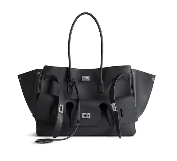 Сумка BALENCIAGA Bel Air Carry All Bag черный/серебро