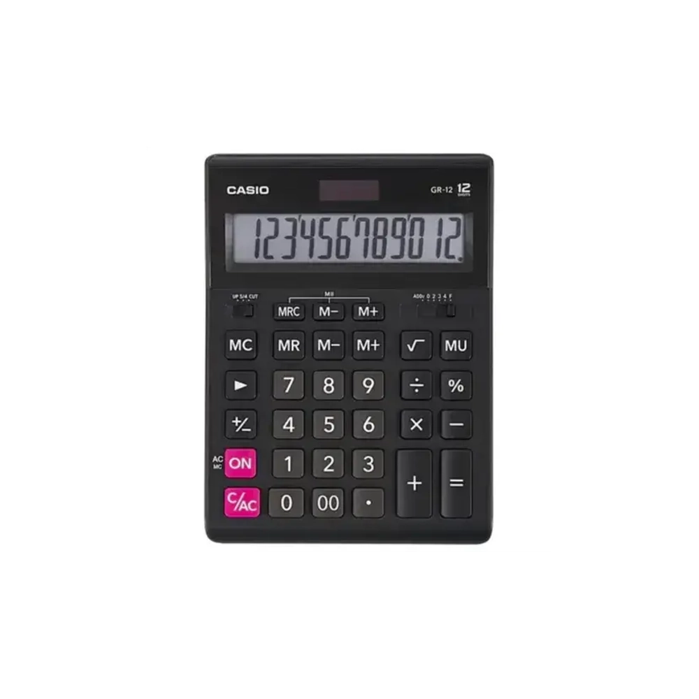 Калькулятор CASIO GR-12-W , 12р., черный GR-12-W-EP