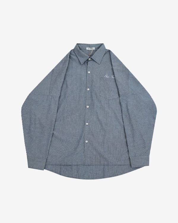 Рубашка Oversized Striped Shirt Dirty-Blue - фото 1