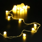 Гирлянда для дома 4м 30 ламп LED с насадками ШАРЫ 1,6 см, прозрачн. пров. 8 реж, IP-20 Теплый белый (возможность соединения) (ПЕРВАЯ ЦЕНА)
