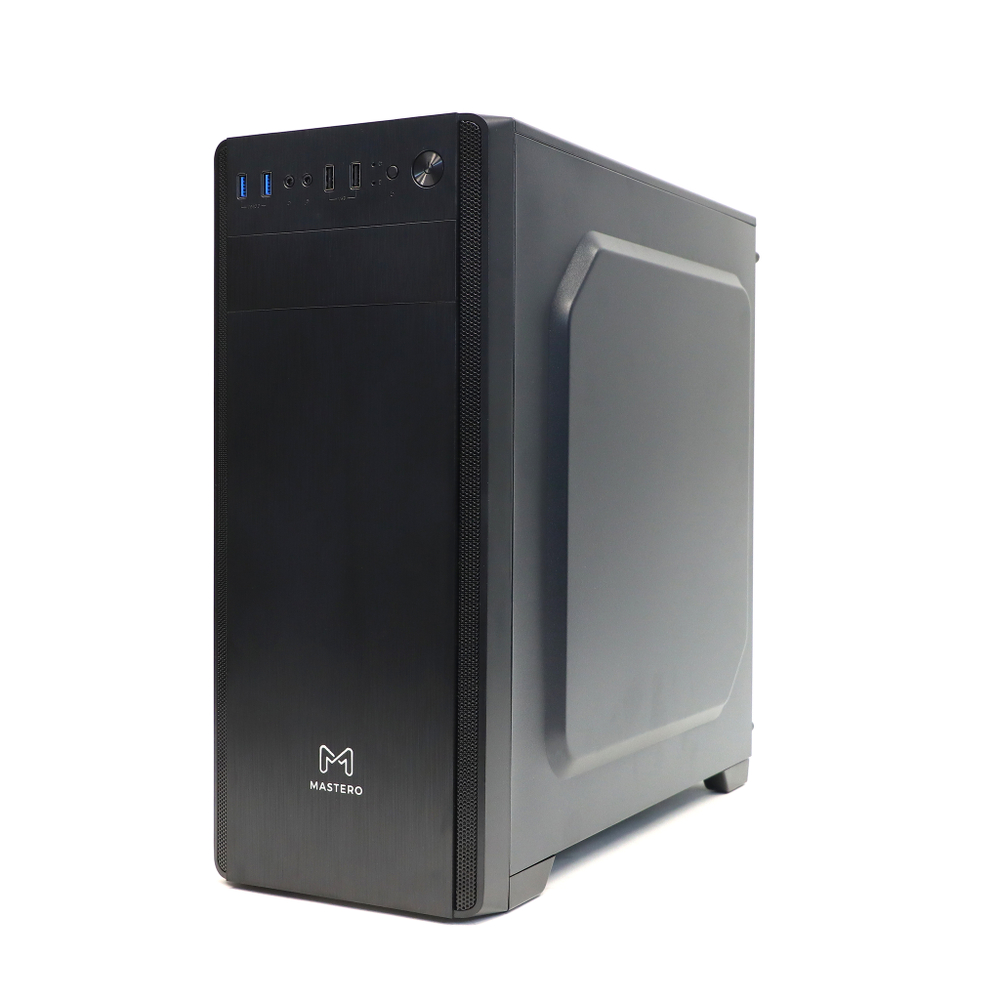 Корпус Mastero DC-04, Без БП, ATX, чёрный, 1xFAN, 2xUSB2, 2xUSB3 (MS-DC-04-FB)