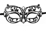 Чёрная маска со стразами Tribal Masquerade Mask (Цвет: черный)