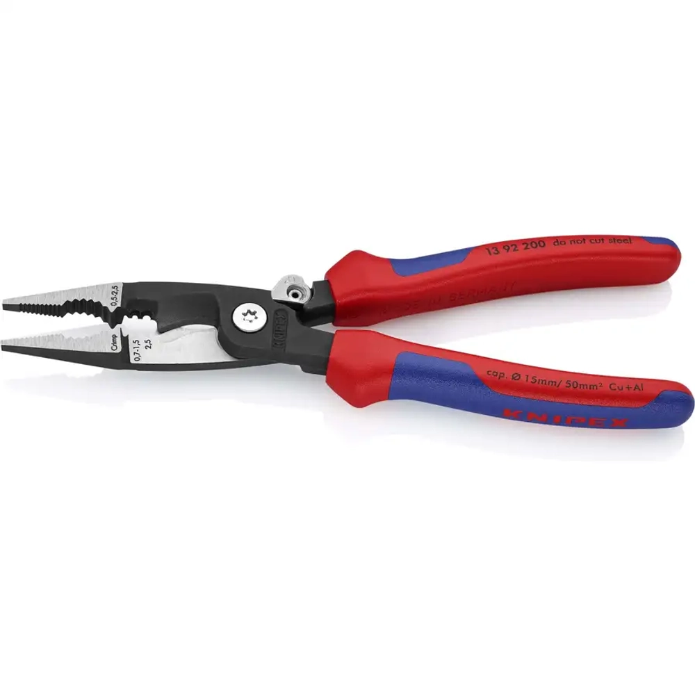 Электромонтажные клещи черненые 200 мм Knipex 13 92 200