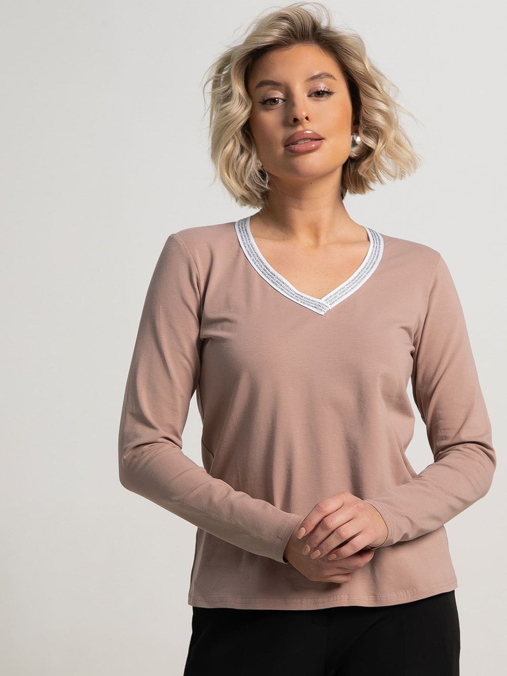 Блуза с кантом Либерти (беж) Б15597-50М LT Collection