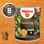 ЛАЗУРЬ-ГЕЛЬ ALPINA Д/ДЕРЕВА ШЕЛК-МАТ КЕДР (АЛКИДНОЕ) 0,75Л /