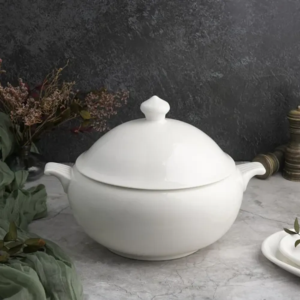 Супница 3 л d 25 см h22 см белая фарфор P.L. Proff Cuisine [1]