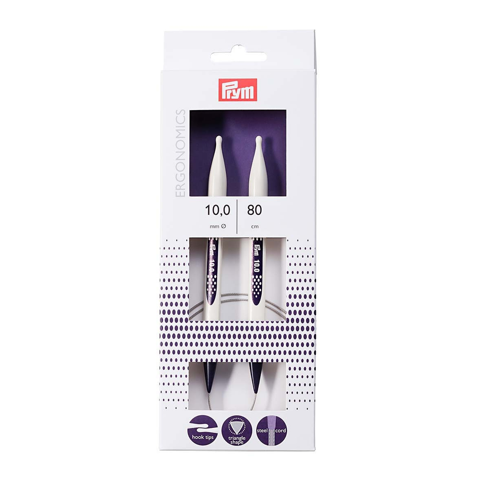Спицы круговые Ergonomics, 10мм/80см Prym 215813