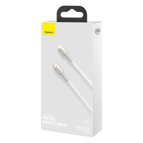 Кабель-зарядка Type-C на Lighting Baseus Cafule 20W 2м (CATLJK-B02) белый