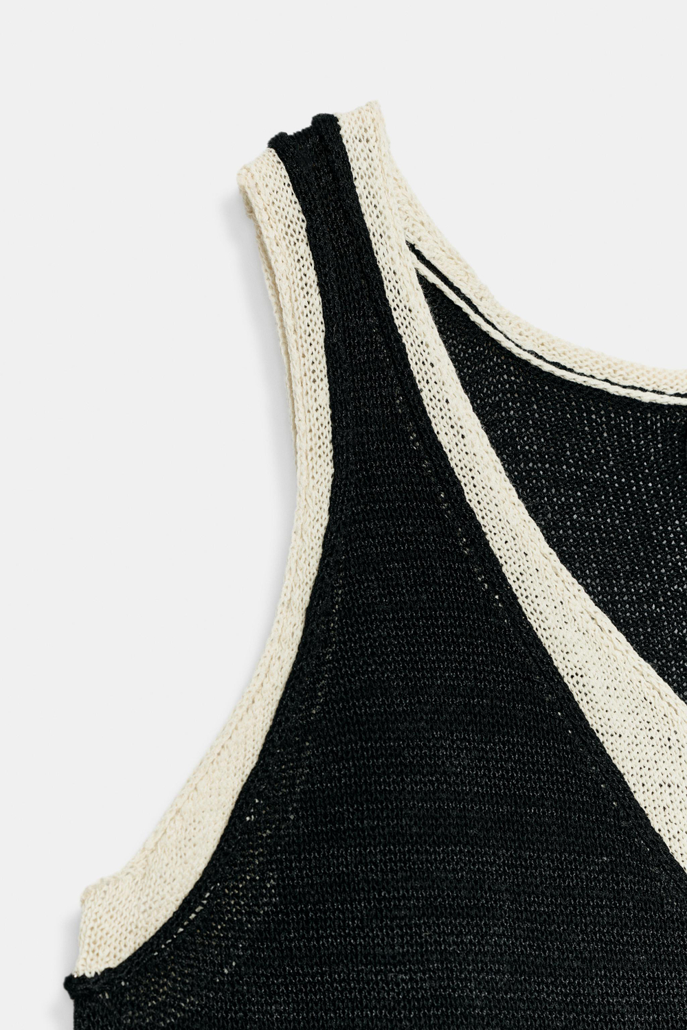 КОМБИНИРОВАННЫЙ ТРИКОТАЖНЫЙ ТОП — ZARA