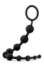 Черная анальная цепочка 10 Anal Beads - 31,8 см. (Цвет: черный)