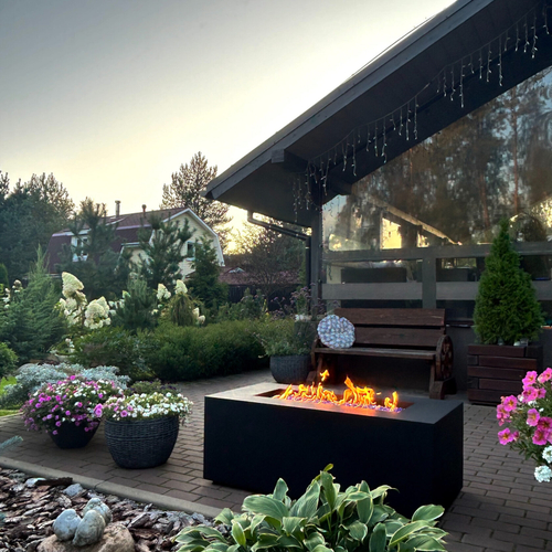 Уличный газовый стол-камин AngelsFire LIDO 120 черный муар