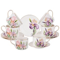 ЧАЙНЫЙ НАБОР LEFARD "IRISES" НА 6 ПЕР. 12 ПР. 300 МЛ, РАЗНОЦВЕТНЫЙ (КОР=4НАБ.)