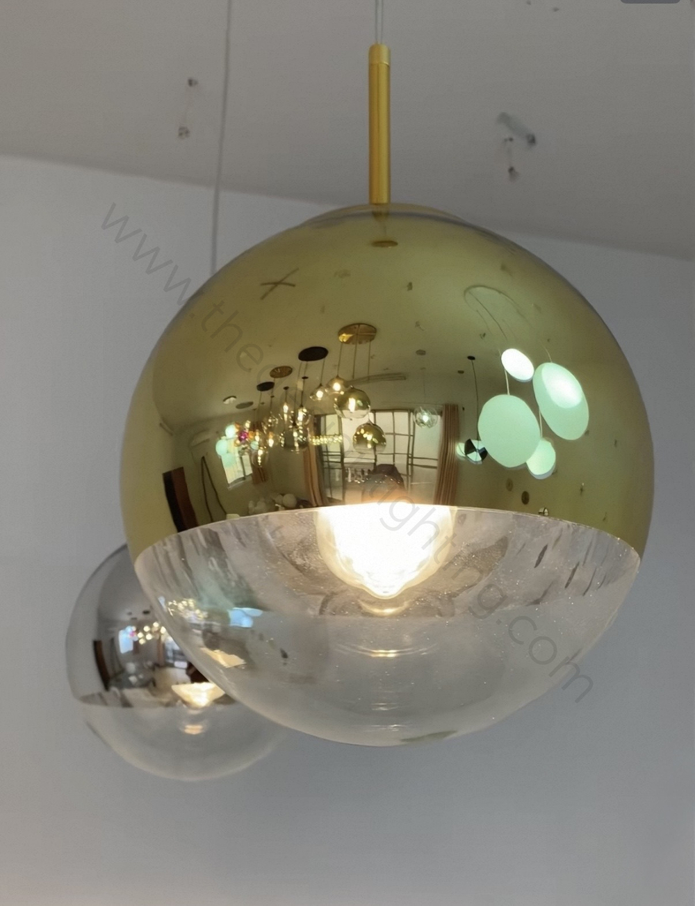 Pendant design lamp Mirror Ball by Tom Dixon (Gold)
