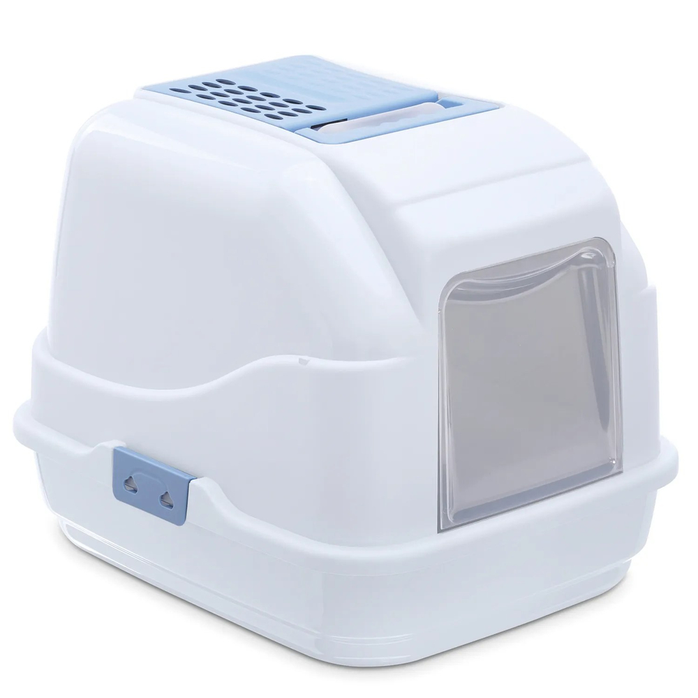Био-туалет IMAC EASY CAT морозно-голубой для кошек 50х40х40h см