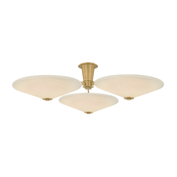 Corbett Cologne Flush Mount, 115 cm, Vintage Brass