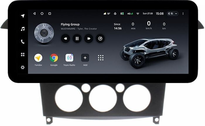 Магнитола для Ford S-Max, Galaxy 2 2006-2015 (кондиционер) - Teyes LUX ONE ROUND монитор 12.3" 2K QLED на Android 10, Быстрая, CarPlay, 4G SIM-слот