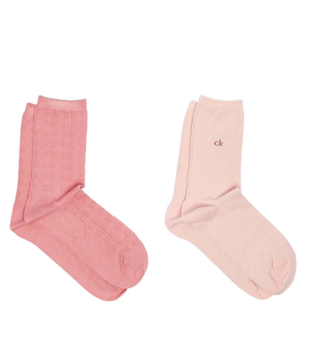 Носки 2 пары Calvin Klein - пудро-розовый(701230656)