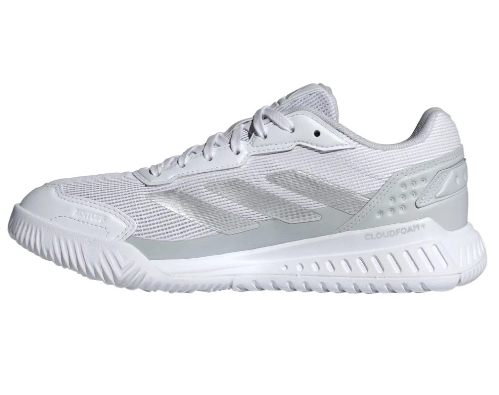 Женские кроссовки для padel Adidas Courtquick Padel W - cloud white/silver metallic/cloud white