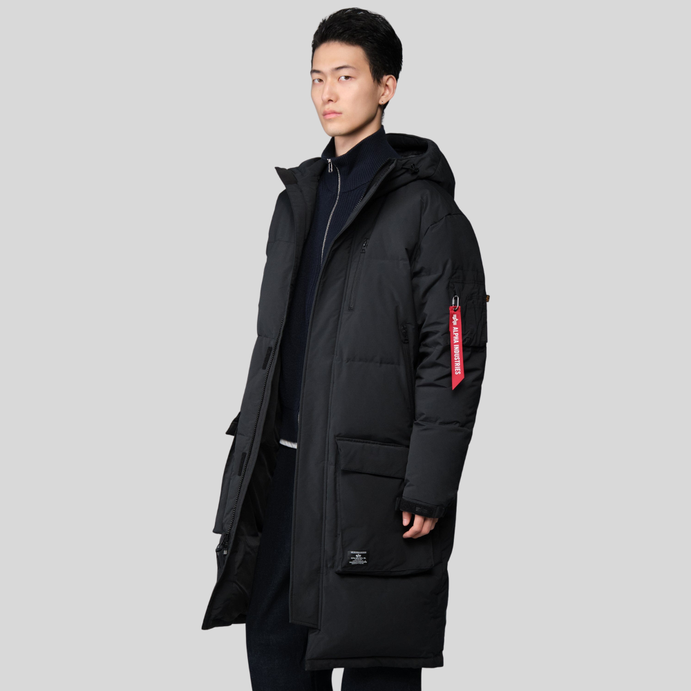 Пуховик Alpha Industries Carson Long Relaxed Fit Puffer Black (Черная)