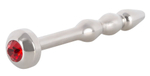 Уретральный стимулятор с декоративным стразом Sextreme Jewel Cockpin - 8 см. (Цвет: серебристый)