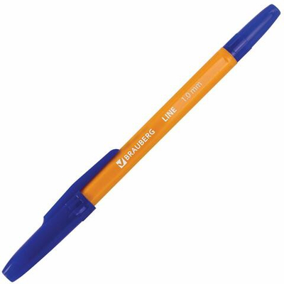 Ручка шарик. ORANGE Line 0,5мм. синяя (BRAUBERG)