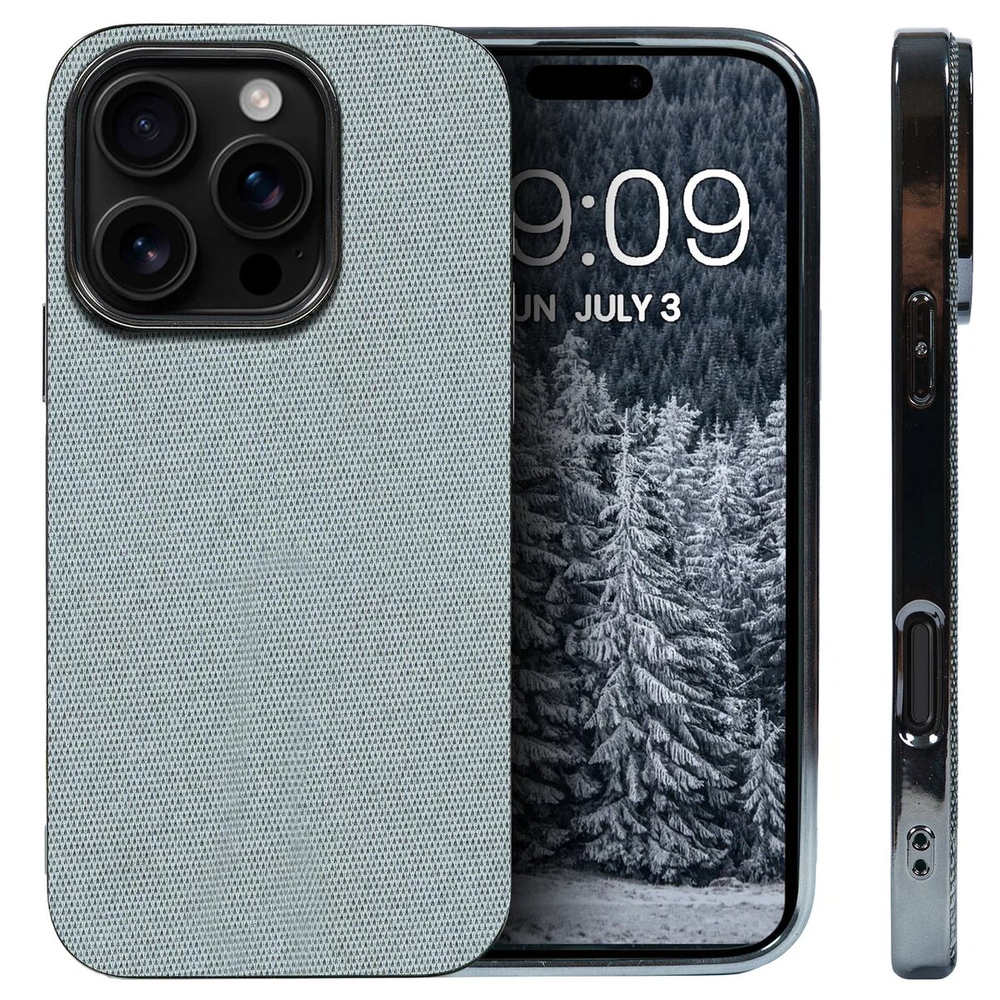 Дизайнерский чехол для IPHONE 16 PRO с мягкой тканевой поверхностью