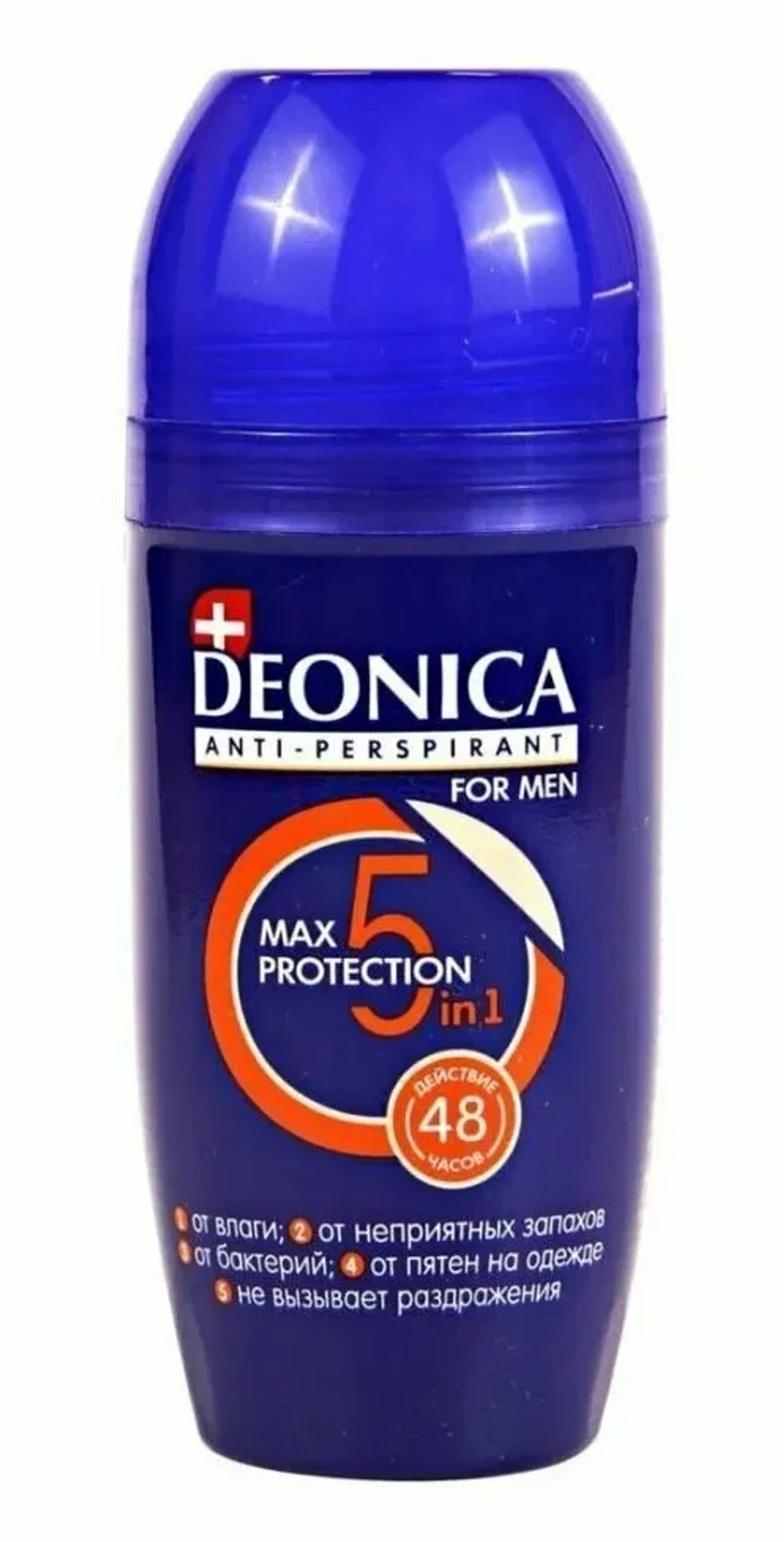 DEONICA FOR MEN Антиперспирант 5Protection, 50 мл ролик шоубокс , блок 6шт.