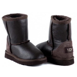 Ugg Kids Classic Short Metallic Chocolate