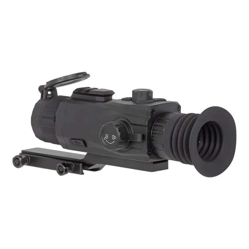 Прицел тепловизионный Gaut Jasper TS 225 256х192 AI 320x240 D25 - вид сбоку с креплением и резиновым наглазником