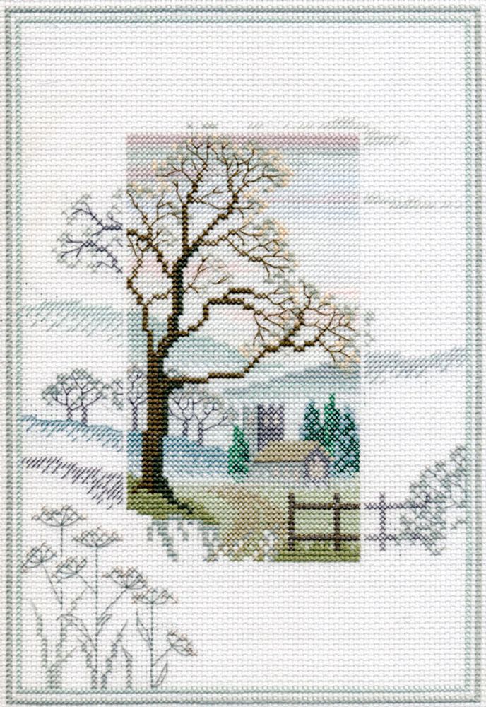 Набор для вышивания нитками Derwentwater Designs, Winter Tree, 25х17,2 см Набор для вышивания нитками Derwentwater Designs, Winter Tree, 25х17,2 см