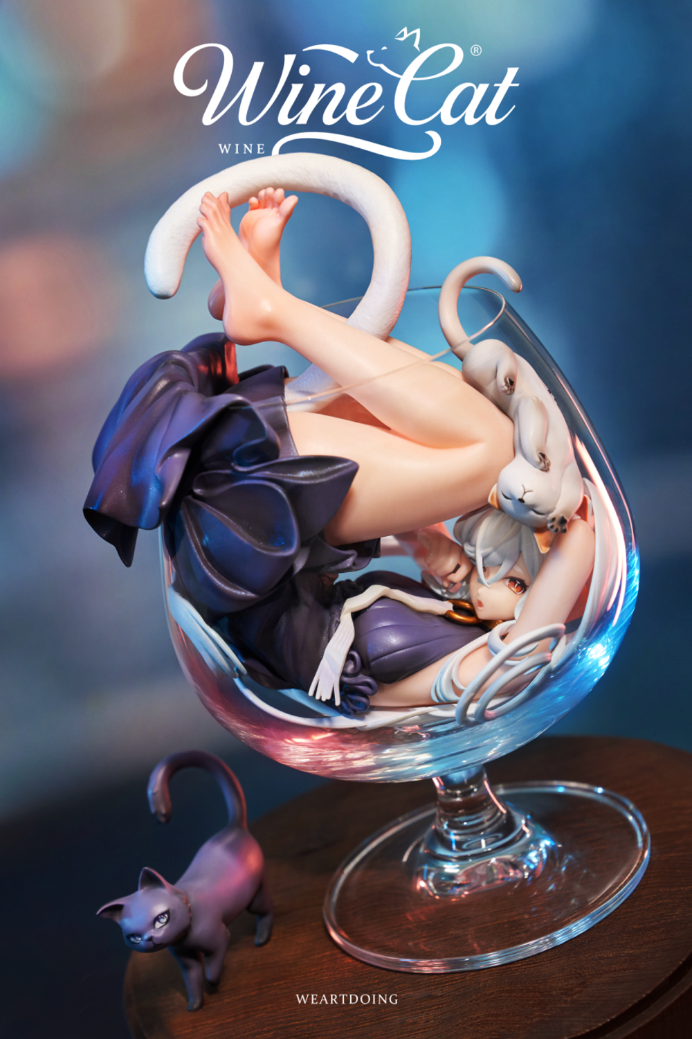 Лунная кошка в бокале / Moonlight Cat in a Glass