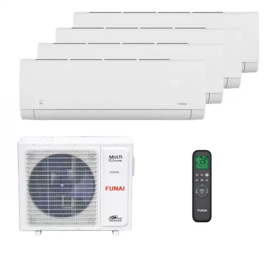 Мультисплит система на 4 комнаты Funai RAM-I-SG30HP.W02/S x 4 / RAM-I-4OK105HP.01/U