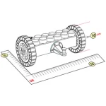 Подвижная платформа 35x20x16 см для конструктора 7,5"