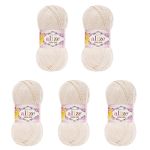 Пряжа Alize (Ализе) Cotton Gold / уп.5 мот. по 100 г, 330м, 599 каменный А