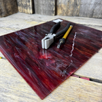 Стекло красное Juying Stained Glass W01-53C с инструментами